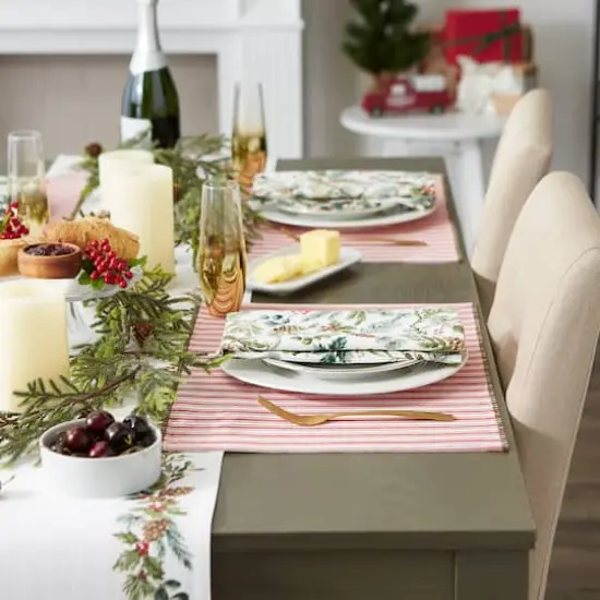 DII&reg; Heritage Holiday Sprigs Reversible Embellished Placemats, 4ct. {8}