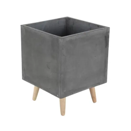 Dark Gray Contemporary Planter Set {4}