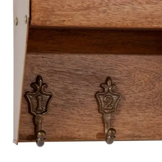 Brown Metal Industrial Wall Shelf, 29" x 9" x 5" {4}