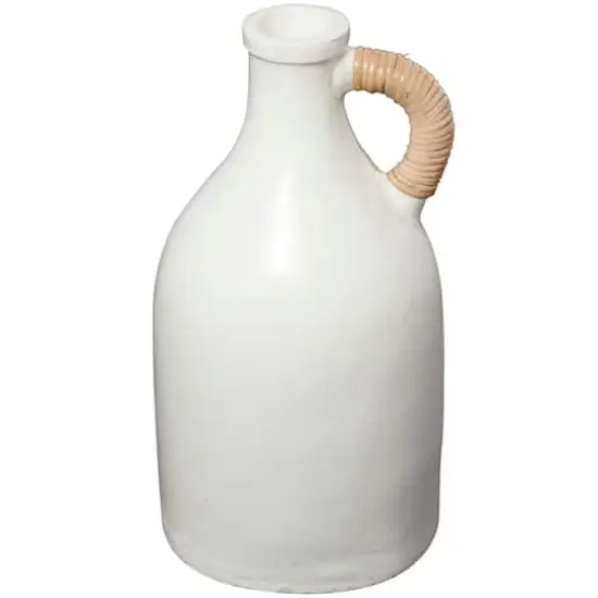 18" White Ceramic Jug Inspired Vase {1}