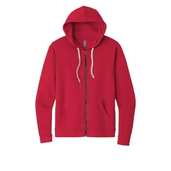 Next Level Unisex Santa Cruz Zip Hoodie Red {1}