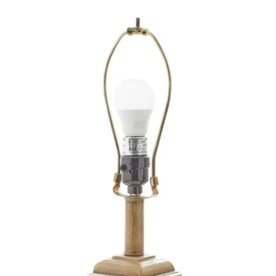 Set of 2 Brown Polystone Rustic Table Lamp, 29" {11}