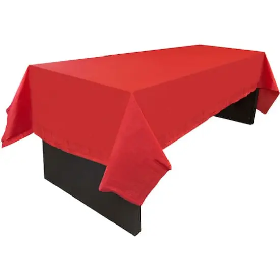 JAM Paper 108" Rectangular Plastic Lined Paper Table Cover Red {5}