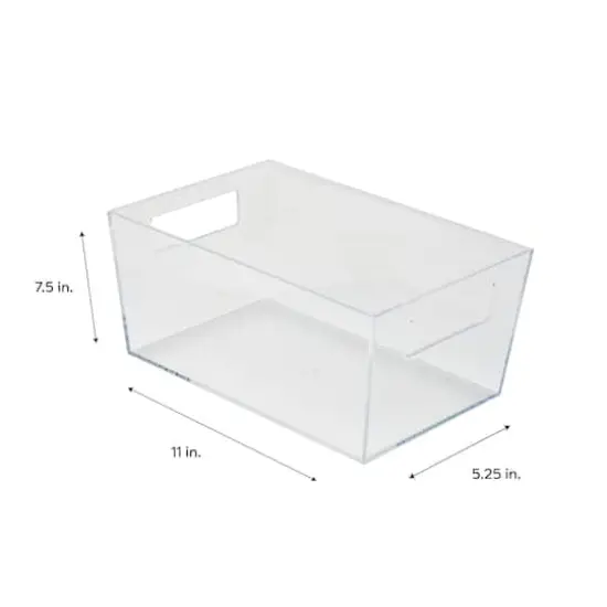 Simplify 11.5" Medium Clear Storage Bin  {4}