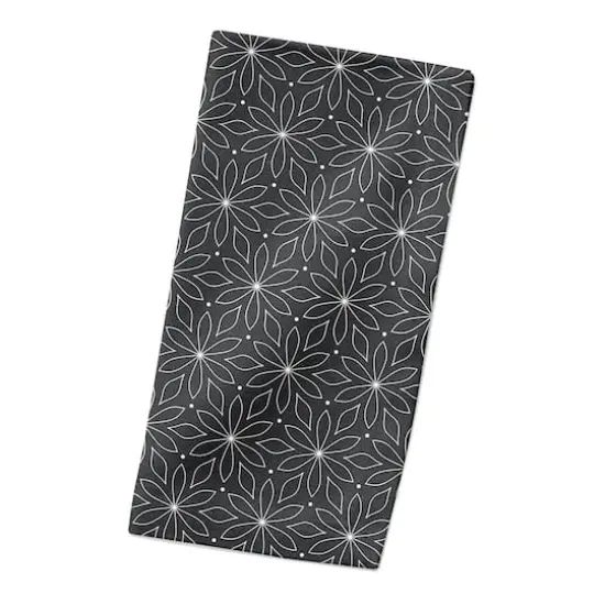 Monochromatic Flowers 10" x 10"Cotton Twill Napkin {3}