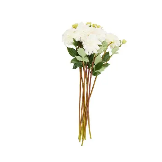 30" White Dahlia Artificial Flower Stem, 8ct. {4}