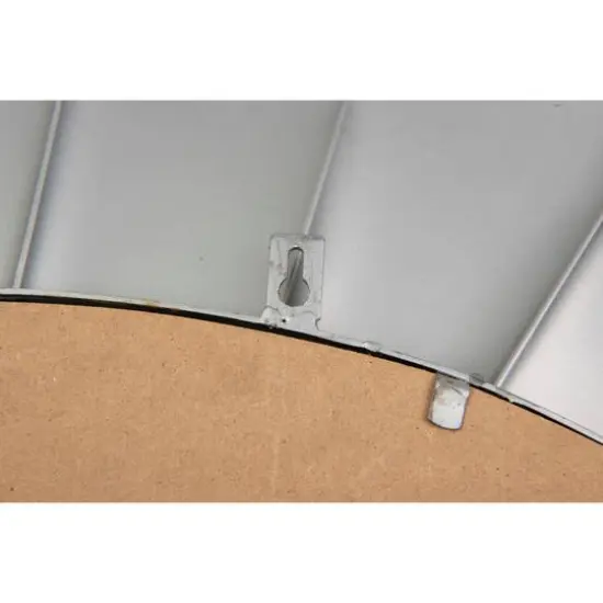 Hello Honey&reg; 31" Black Oval Scalloped Metal Mirror {6}