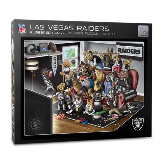 NFL Purebred Fans A Real Nailbiter 500 Piece Puzzle Las Vegas Raiders {1}