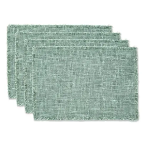 DII&reg; Basket Fringe Placemats, 4ct. Jadeite {1}