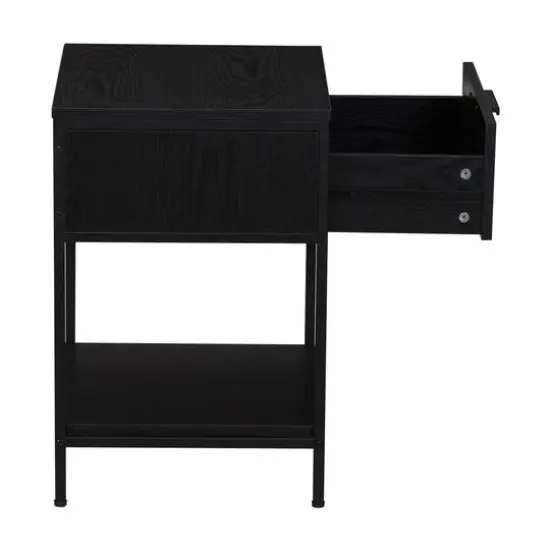Household Essentials 23.5" Bungalow End Table Black {11}
