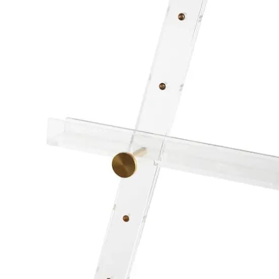 56" Clear Acrylic Plastic Adjustable 7-Tier Display Easel with Gold Metal Hardware & Chain Support {8}