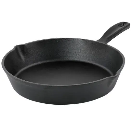 Oster Castaway 10" Round Cast Iron Frying Pan with Pouring Spouts {1}