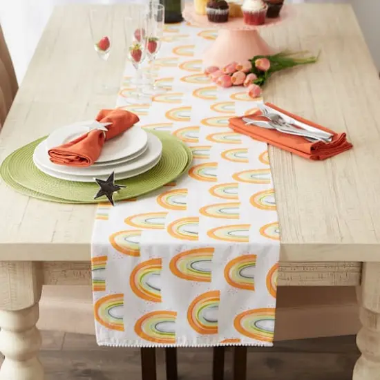 Rainbow Print Table Runner 14" x 108" {4}