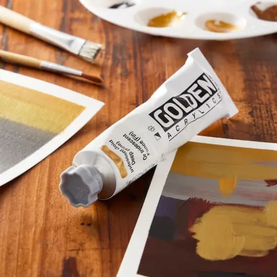 Golden Artist Colors&reg; 2oz. Iridescent Acrylic Paint Iridescent Gold Deep (Fine) {3}