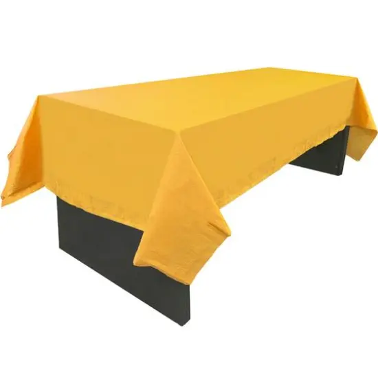JAM Paper 108" Rectangular Plastic Lined Paper Table Cover Yellow {5}