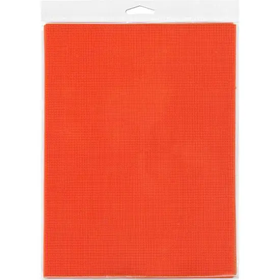 Essentials by Leisure Arts 8.25" x 11" 14-Count Plastic Canvas, 6ct. Orange {1}