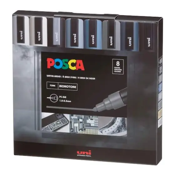 POSCA PC-5M Medium Tip Monotone Paint Marker Set {3}