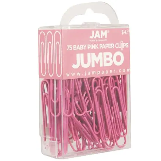 JAM Paper Office Desk Supply Clips Set Pink {3}