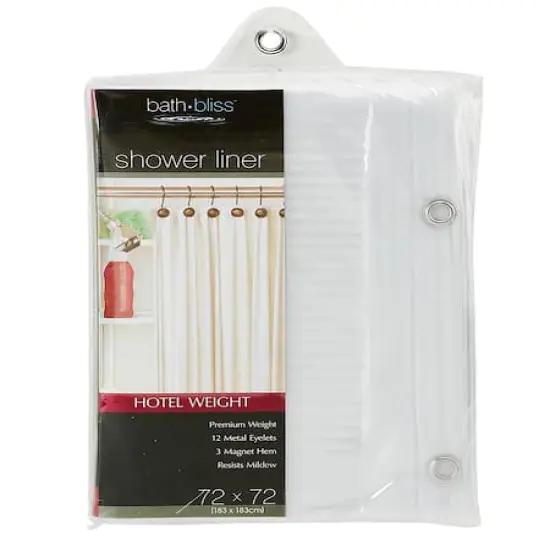 Bath Bliss Premium Shower Curtain Liner Frost {3}