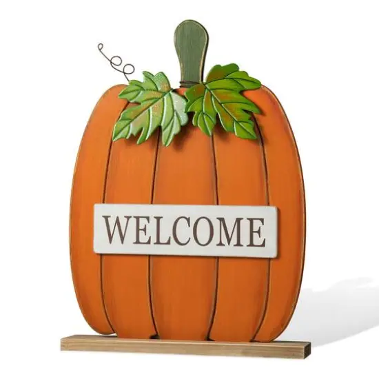 Glitzhome&reg; 27" Fall "WELCOME" Pumpkin Porch D&eacute;cor {1}