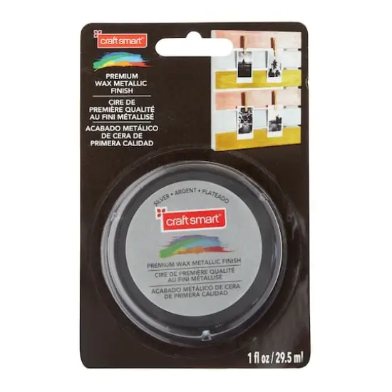 Premium Wax Metallic Finish By Craft Smart&reg; Silver {3}
