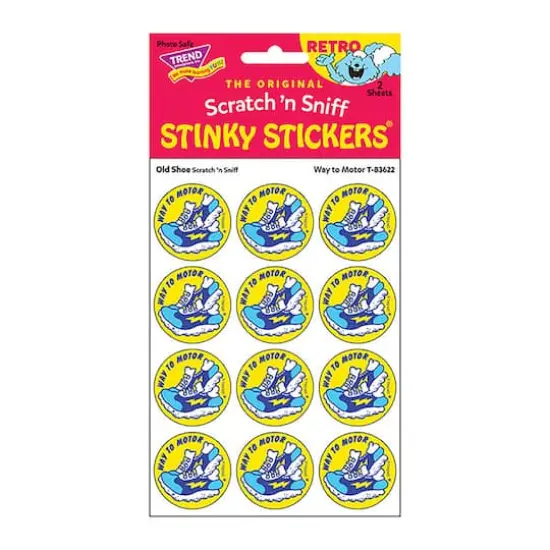 TREND Enterprises® Way to Motor Old Shoe Scented Stickers, 6 Packs of 24 {3}