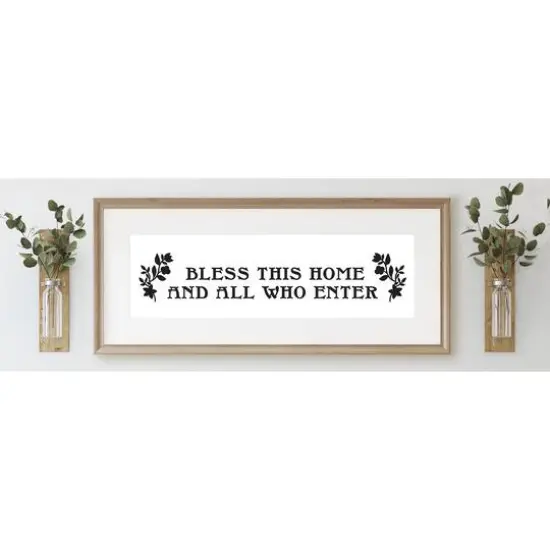 Leisure Arts&reg; Vinyl Bless This Home & All Who Enter Black Wall Decal {3}