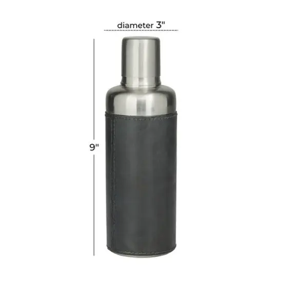 Dark Blue Modern Cocktail Shaker, 3" x 3" x 9" {6}