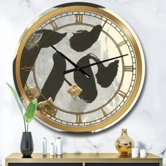 Designart 'Glam Collage I Glam Wall Clock {3}