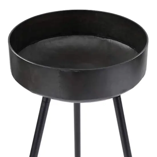 Set of 2" Black Metal Modern Planter, 20" x 20" x 20" {5}