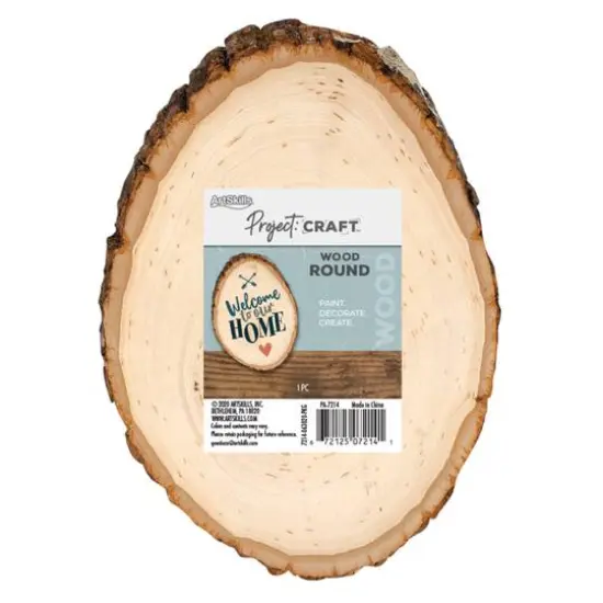 ArtSkills 10" Unfinished Natural Wood Slice {5}