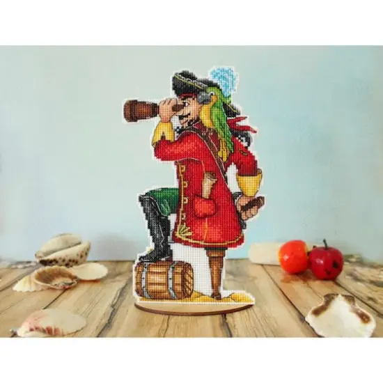MP Studia Brave Pirate Plastic Canvas Counted Cross Stitch Kit {5}