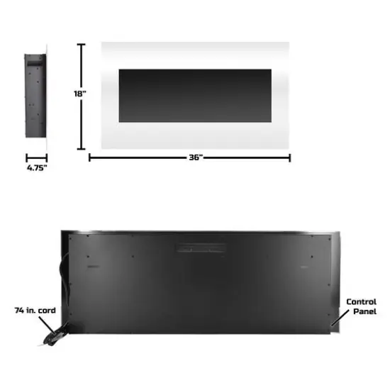 Hastings Home 36" White LED Electric Fireplace {4}