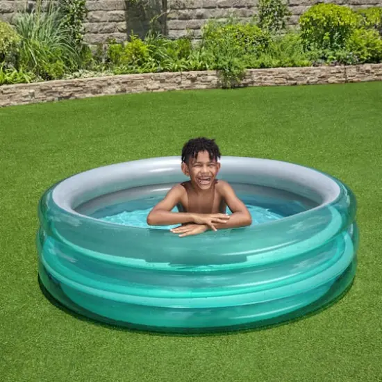 Bestway H2OGO! Big Metallic 3-Ring Inflatable Play Pool {5}