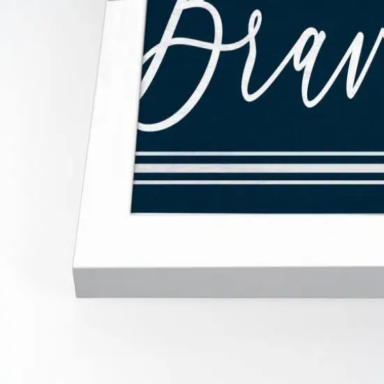 Home of the Brave White Framed Print Under Plexiglass {3}