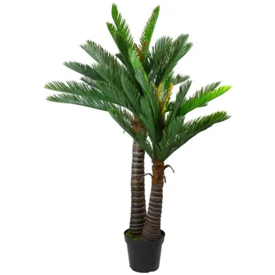 5ft. Potted Two Tone Green Cycas Artificial Floor Plant {4}