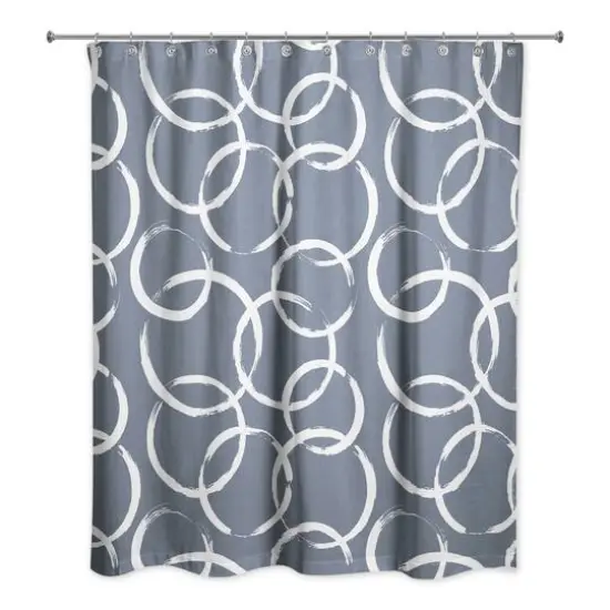 Circles Shower Curtain Slate {1}