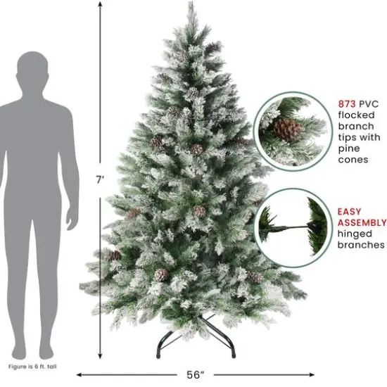 7ft. Unlit Angel Pine Artificial Christmas Tree {5}