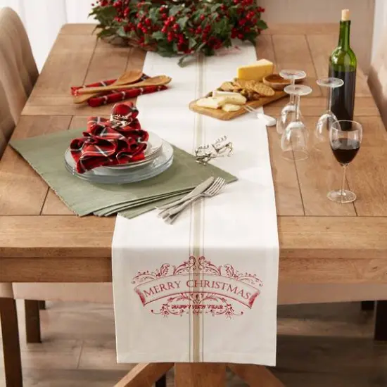 DII&reg; 108" Merry Christmas Printed Table Runner {6}