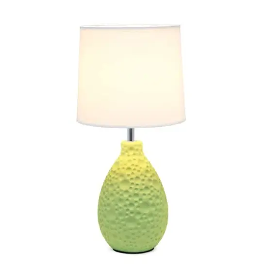 Creekwood Home Essentix 14" Ceramic Teardrop Table Lamp Green {6}