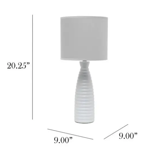 Simple Designs Alsace Bottle Table Lamp Gray {6}