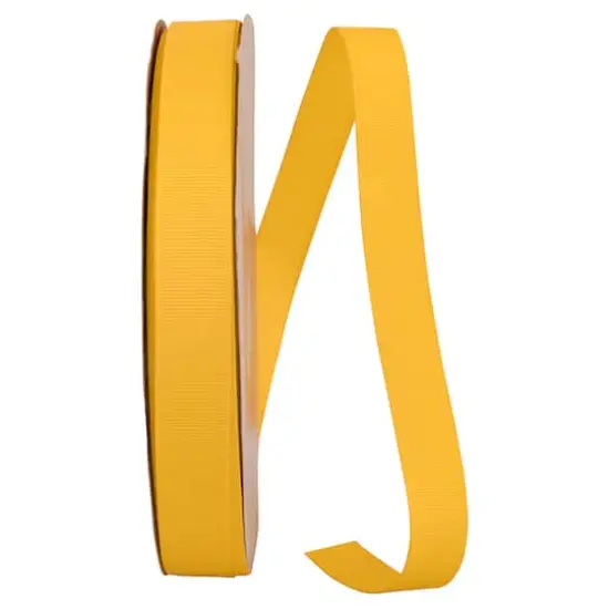 JAM Paper 7/8" Grosgrain Texture Ribbon Yellow Gold {1}