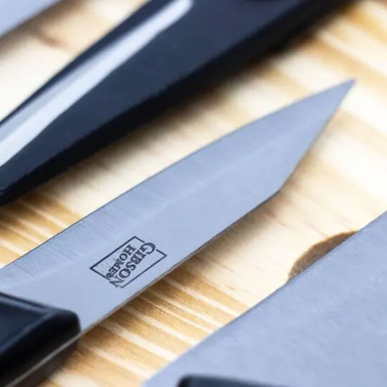 Gibson Home&reg; Wildcraft 15-Piece Stainless Steel Cutlery Set with Pinewood Cutting Board {12}