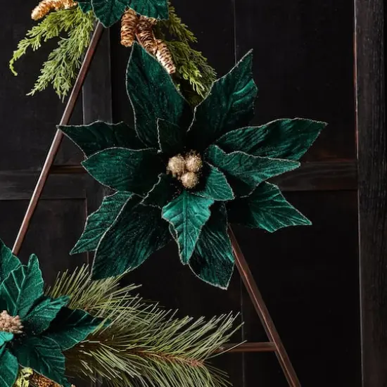 Forest Green Poinsettia Stems, 2ct. {3}