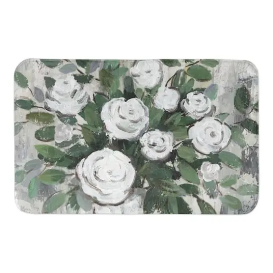 White Roses 34" x 21" Bath Mat {1}