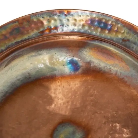 29.5" Copper Metal Round Charger Plate Sculpture {4}