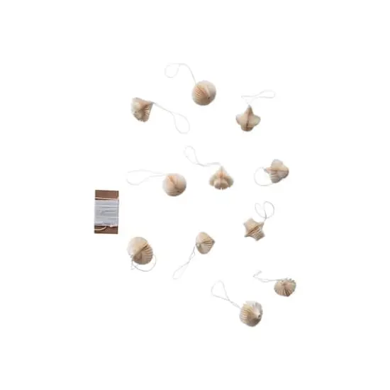 Hello Honey 1.5" Cream Decorative Paper Folding Honeycomb Ornaments, 12ct. {3}