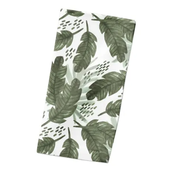Tropical Leaves Pattern 10" x 10" Cotton Twill Napkin {3}