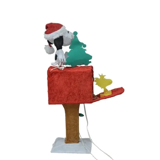 Peanuts&reg; 2.5ft. 3D Pre-Lit Snoopy with Tree on Mailbox Yard Art {3}
