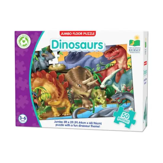 Jumbo Floor Puzzle - Dinosaurs: 50 Pcs {1}